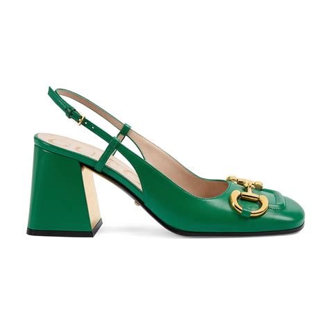 gucci pumps slingback|gucci leather mid heel pump.